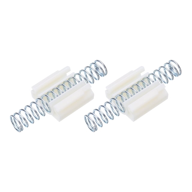 Juego de 2 piezas de herrajes para puertas plegables, resorte de reparación para puertas corredizas, tono plateado
