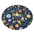thumbnail image 3 of Kll 30" Christmas Tree Skirt Colorful Space Xmas Tree Skirts Mat For New Year Xmas Holiday Party Indoor Outdoor Home Decoration, 3 of 9