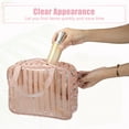 thumbnail image 3 of Unique Bargains Clear Toiletry Bag Transparent Makeup Bag Travel Zipper Cosmetic Organizer for Women 10.43" Light Brown, 3 of 7