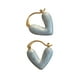 thumbnail image 5 of Pendientes con forma de corazón para niñas, aretes colgantes, joyas, regalos para novia, amor, Azul, 5 of 9