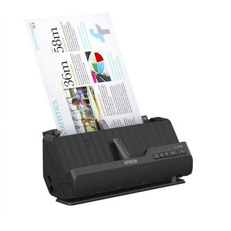 Epson - WorkForce ES-C320W Wireless Compact Desktop Document Scanner - Black