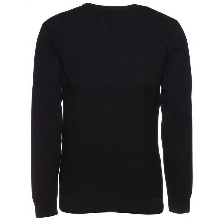 Gant Men's Texture Logo Crew Neck Sweater (8030003), Medium, Black 