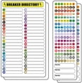 thumbnail image 1 of shiyou-Circuit Breaker Labels Self-Adhesive Electrical Panel Labels Quick Identification Color Cording Number Catalog Load Center Breaker Box Labels for Electricians, Homeowners and Shops -2PCS, 1 of 4