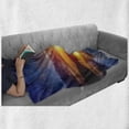 thumbnail image 6 of Lake Soft Flannel Fleece Blanket, Dreamy Sunset Scenery with Reflection on the Lake Dramatic Dusk Twilight, Cozy Plush for Indoor and Outdoor Use, 60" x 80", Blue Pale Orange Yellow, by Ambesonne, 6 of 6