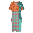 thumbnail image 3 of Vestido largo floral japonés con estampado floral para mujer Vestido largo de playa con bolsa de regalo shibori, 3 of 6