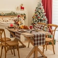 thumbnail image 3 of Plaid Christmas Table Runner, Winter Holiday Snowflake Table Runners, Xmas Decorations Indoor Outdoor Farmhouse Home Kitchen Dining Party Decor, 3 of 6