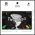 thumbnail image 2 of 2nd Birthday Party Decoration Supplies, Tornado Backdrop for Birthday Party for Boy Girl Children Birthday Party Decor Newborn Video Shooting Studio Prop, 4.9x3.2 FT, 2 of 3