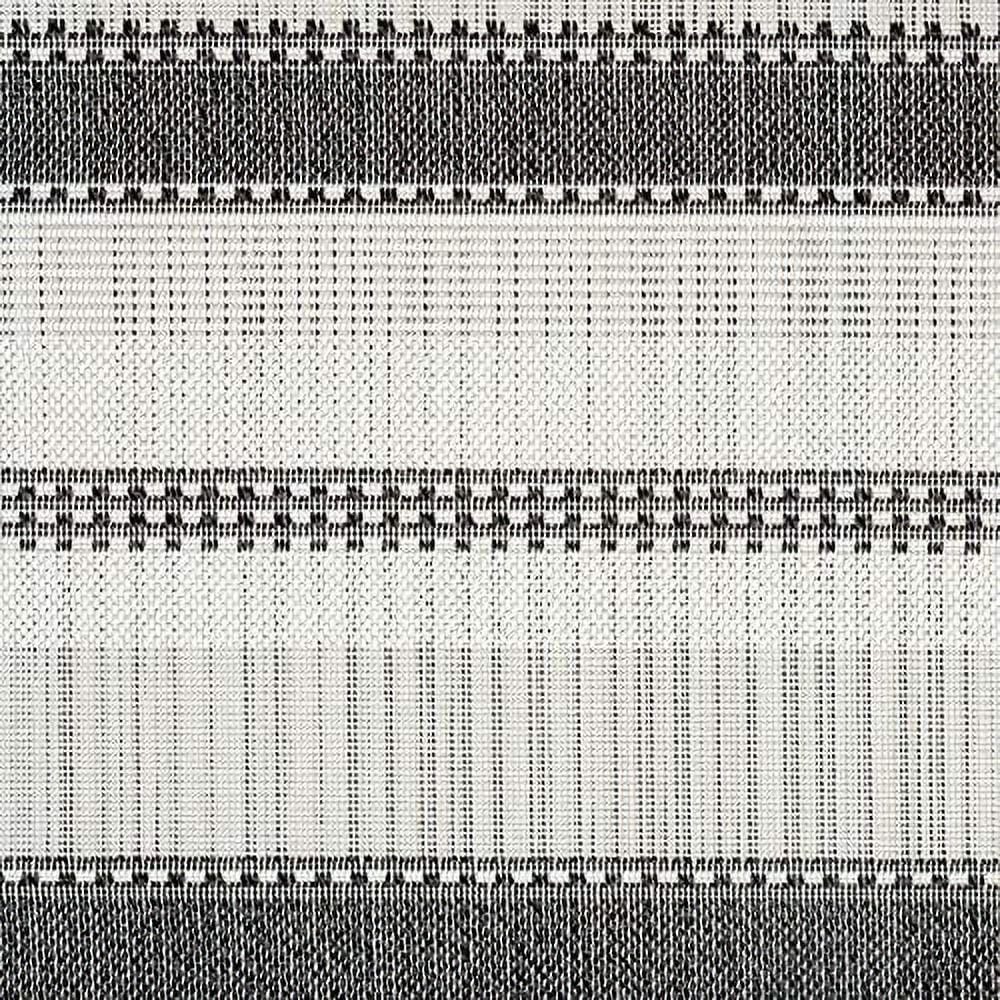 Home Dynamix Tripoli Mateo Modern Striped Indoor/Outdoor Area Rug, Charcoal/Cream, 7'10"x10'2"