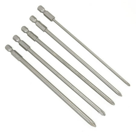 

5Pcs 1/4 Hex 150mm Long S2 Magnetic Cross Head PH1 PH2 Electric Screwdriver Bit