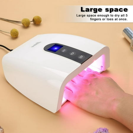 HURRISE Portable Red Light Whitening Manicure Lamp  Light Nail Dryer Auto Timer Manicure Tool (US Plug), Nail Light, Nail (Best Way To Whiten Nails)