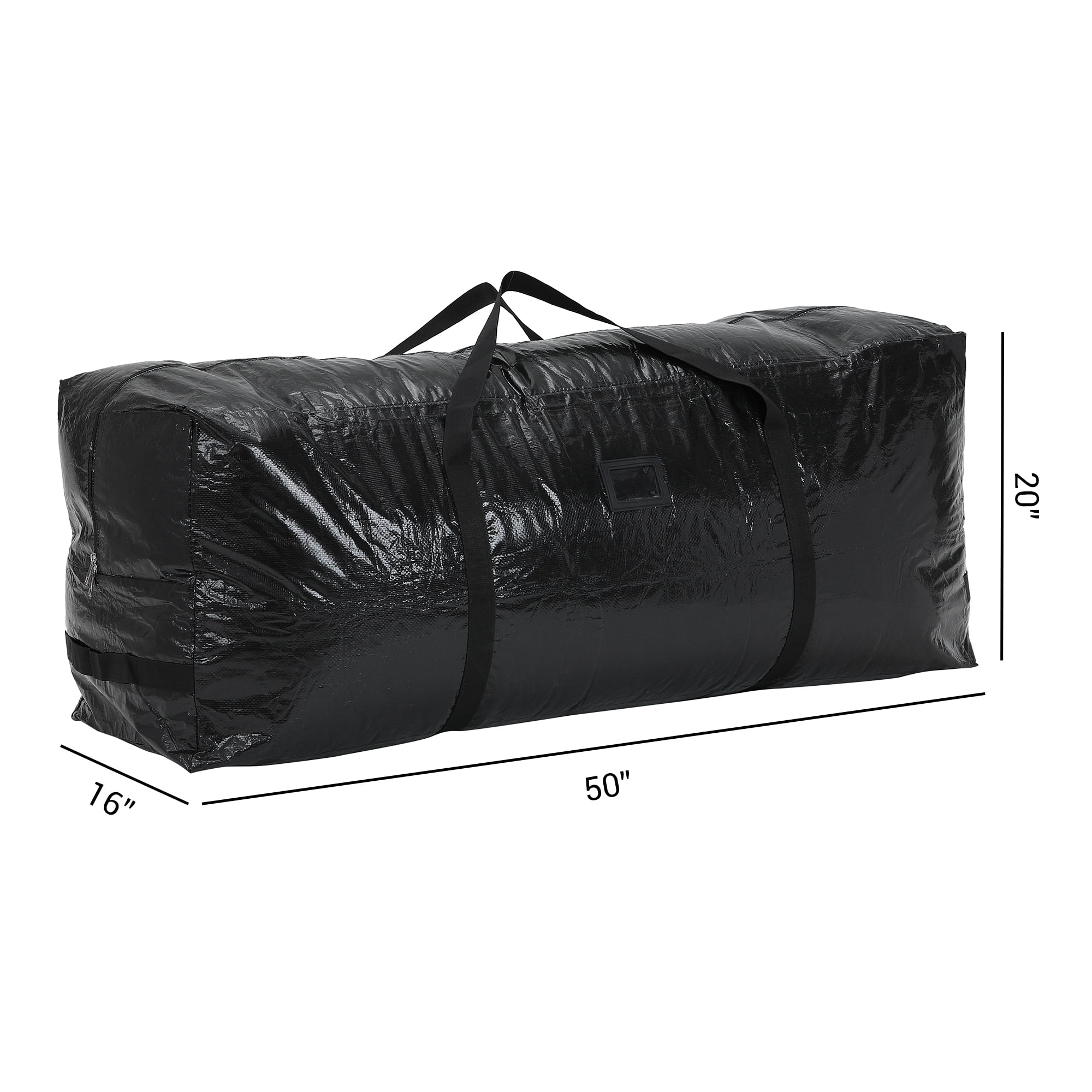 Unique Bargains 1 Pack Foldable Large Storage Bags with Handles Black 50*16*20in