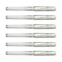 Uni-Ball Signo Broad Point Gel Impact Pen White (6 Pens)