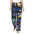 thumbnail image 2 of Goofa Sea Inhabitans and Herb Printed Soft Pajama Pants for Women, Wide Leg Comfy Casual Lounge Yoga Pants-XX-Large, 2 of 9