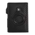 thumbnail image 1 of Tarjetero para tarjeta de crédito con tecnología de seguimiento RFID, billetera para tarjetas, estuche de bolsillo para mujeres, hombres, viajes, fibra de carbono, negro, 1 of 10