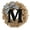 Brown(M), variant on PLJFXXM Last Name Round Front Door Wreath Decor for All Seasons, 26 Initial Letter Wreaths for Front Door Porch Welcome Garland and Eucalyptus Hanging Gift for Farmhouse Welcome Sign (E)