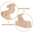 thumbnail image 6 of OUNONA Wood Carved Horse Figurine for Home Decoration Beige Color Wood Craft Statue 7.8 Inches, 6 of 6