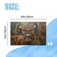 thumbnail image 2 of Bahomeck Placemats Set Of 4 Rectangle Linen Cotton Placemats For Dining Table Fade Resistance Washable Heat Resistant，18*12Inch,Deer In Tall Grass With Detailed Fur And Horns, 2 of 4