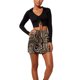 thumbnail image 3 of TRKIYQC Mini Falda Ajustada para Mujer, Cintura Alta, Estampado A Rayas Asimétrico, Cremallera, Lápiz Corto, Falda Corta De Verano TRKIYQC perder, 3 of 7