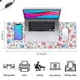 thumbnail image 5 of Long Mouse Pads for Desk,Pioneer Flower Floral Print Pattern Desk Mats on Top Of Desks, Desk Mouse Pad Extra Large with 3mm Non-Slip Base and Stitched Edge for Gaming,Office,Work,Home 31.5"x11.8", 5 of 6