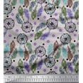 thumbnail image 1 of Soimoi Cotton Duck Fabric Eye,Dot & Peacock Feather Print Fabric by Yard 56 Inch Wide, 1 of 1
