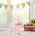 thumbnail image 5 of Easter Standing Table Decor Wood Bunny Tabletop Decoration Easter Decor Block Sign for Spring Home Party Supplies Indoor Festive Centerpiece Holiday Table Centerpiece for Easter Decorations, 5 of 5