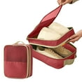 thumbnail image 6 of Hiroekza Waterproof Travel Shoe Organizer - 3 Compartment Portable Shoe Bag for Luggage Red, 6 of 6