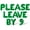 Green, variant on Letter Balloons - PLEASE LEAVE BY 9 16" Inch Alphabet Letters Foil Mylar Balloon Birthday Party Banner (Black)