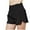 Black-02, variant on Women's Lightweight Elastic High Waist Summer Shorts w Inner Brief Windbreaker Dolphin Running Shorts