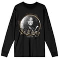thumbnail image 5 of Whitney Houston Photo in Gold Foil Women's Black Long Sleeve Shirt-S, 5 of 7