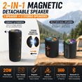 thumbnail image 6 of DCOWO 2-in-1 Magnetic Bluetooth Speaker, Split into Dual Wireless Speakers, 20W Stereo Sound, IPX6 Portable Waterproof Ideal For Home Outdoor Camping Party Travel Daily Use, 6 of 9