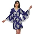 thumbnail image 1 of Moomaya Robe Imprimée pour Femmes Robe Peigne Peignoir d'Été en Coton Court, 1 of 6