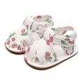 thumbnail image 4 of Weebloom Baby Sandals, Toddler Shoes Soft Sole Non- Toddler Floor Shoes Fruit Cherry Print Sandals Trendy 0-3 Months, 4 of 4