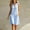 Blue, variant on Women's Striped Sleeveless Romper V-Neck Button-Down Loose-Fit Casual Summer Jumpsuit with Pockets Blue XL(XL)