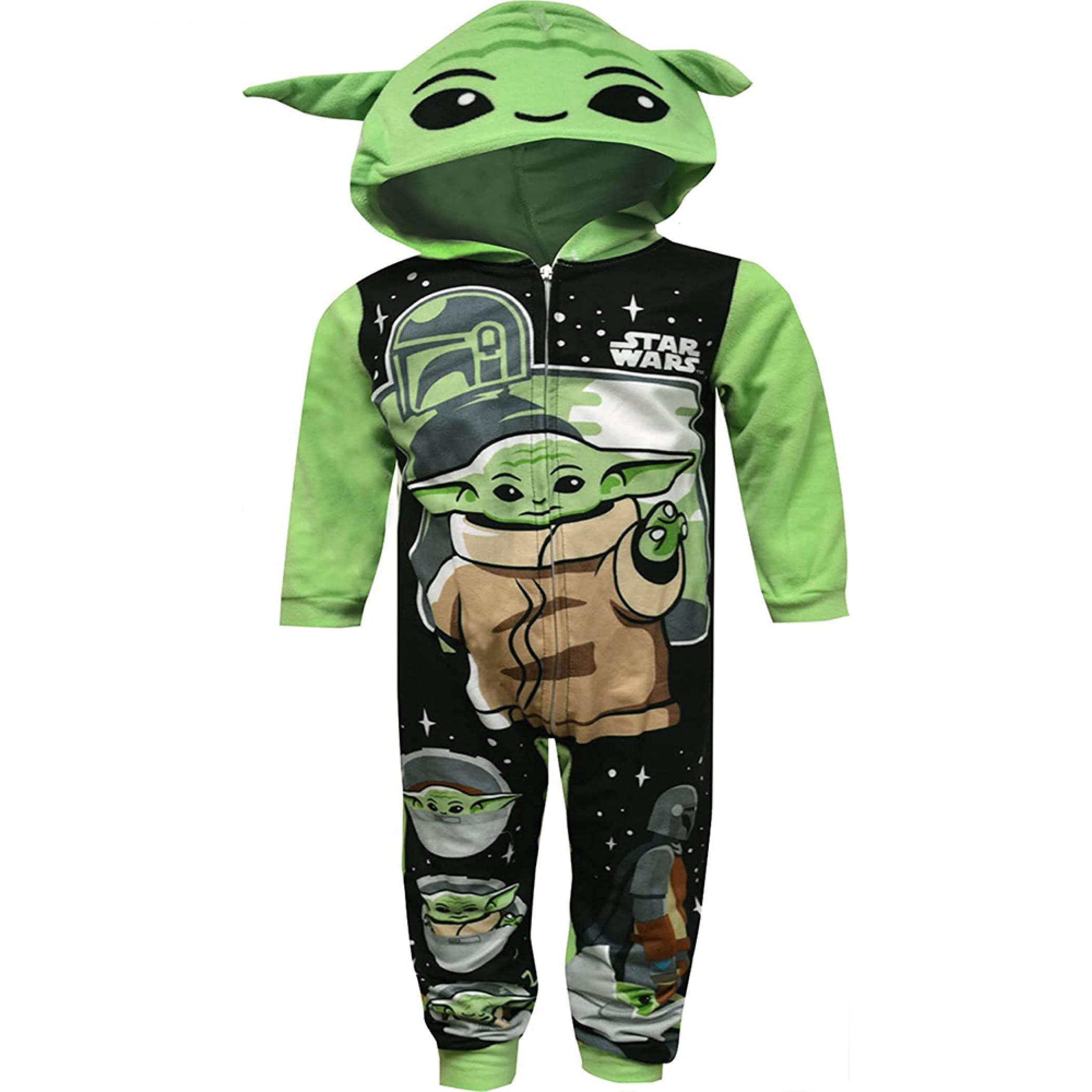 Star Wars The Mandalorian Grogu Youth Hooded Sleeper Pajamas-Size 8 -  Walmart.com