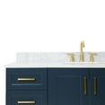 thumbnail image 6 of Ariel Taylor 55 In. Single Rectangle Sink Vanity With Carrara White Marble 0.75In Countertop In Midnight Blue, 6 of 11