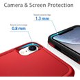thumbnail image 4 of Designed for iPhone XR Heavy Duty Case, Protection Shockproof Dropproof Dustproof Anti-Scratch Phone Case Cover for iPhone XR Heavy Duty Case, Red, 4 of 7