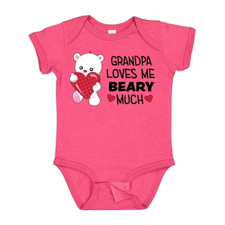

Inktastic Grandpa Loves Me Beary Much- Cute Bear Gift Baby Boy or Baby Girl Bodysuit