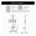 Rolling TV Stand, Mobile TV Stand for 55 to 85 Inch Screens up to 200