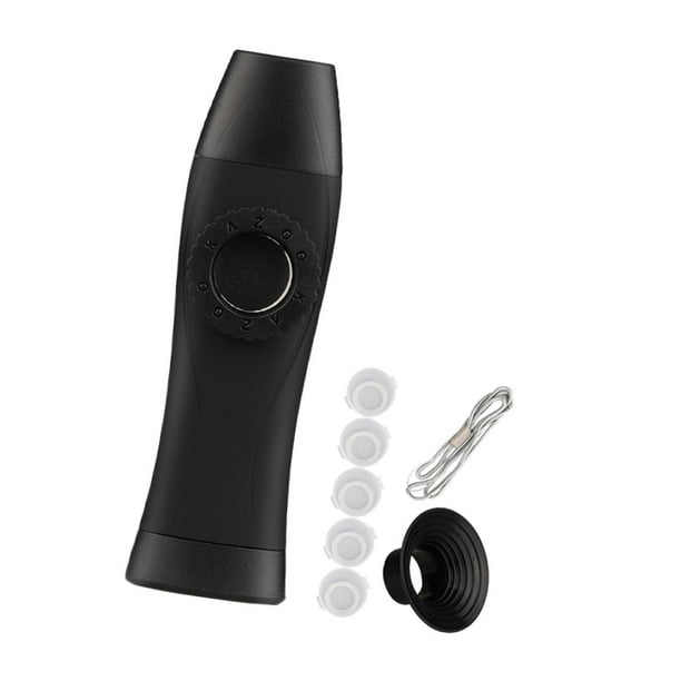 Flauta Kazoo Tono Ajustable Fácil de Aprender con Cuerda Regalo Mini Kazoo Profesional Negro