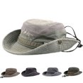 thumbnail image 2 of Gorra de algodón para hombre y adulto, gorro de pescador con malla transpirable, estilo Retro, 100% algodón, para pescar en la jungla, novedad qym unisex, 2 of 2