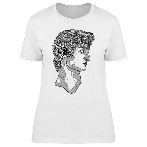 David Sculpture Bust T-Shirt Women -Image by Shutterstock, Female Large