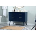 thumbnail image 2 of Elegant Decor Boise 42" Modern MDF Bathroom Vanity with Backsplash in Blue, 2 of 8