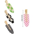 thumbnail image 4 of 8 Pcs No Bend Hair Clips，Checkered Hair Clip Creaseless Hair Clips Makeup Hair Clips No Crease for Salon Styling Flat Hair Clips for Girls Women, 4 of 4