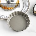 thumbnail image 4 of 6Pcs Mini Tart Pans Non-stick Tart Bakeware Mold with Removable Bottom 4 Inches Carbon Steel  Pie Pans, 4 of 8