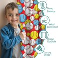 thumbnail image 3 of Baseballs and Softballs Red Pattern Insulated Teens Curtains Set Of 2, Bedroom Essentials, Toddler Room Decor 52"x63", 3 of 5