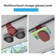 thumbnail image 5 of Soporte universal para gafas de coche Clip de gafas de sol de PU para parasol de coche (rojo vino) Likrtyny Accesorios para autos y motos, 5 of 5