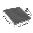thumbnail image 2 of HEALEEP External Optical Drive for Computer with USB Powered DVD RW Recorder Black ABS 12.5 x 9.2 x 2.1 Inches, 2 of 5