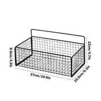 Metal Wall Basket for Kitchen and Bathroom Storage - Iron Mesh Organizer Rack for Toiletries Spices