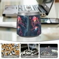 thumbnail image 6 of Yayeee Ashtray with Lid for Cigarette Smokeless Stainless Steel Home Ash Holder, Glowing Jellyfish, 6 of 7