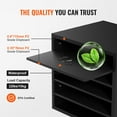 thumbnail image 4 of VEVOR Wood Literature Organizer Adjustable File Sorter 5 Compartments Countertop Literature Organizer Paper Storage Holder Black, 4 of 10